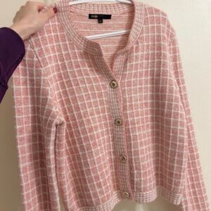 Pink Checkered Women's Sweater
